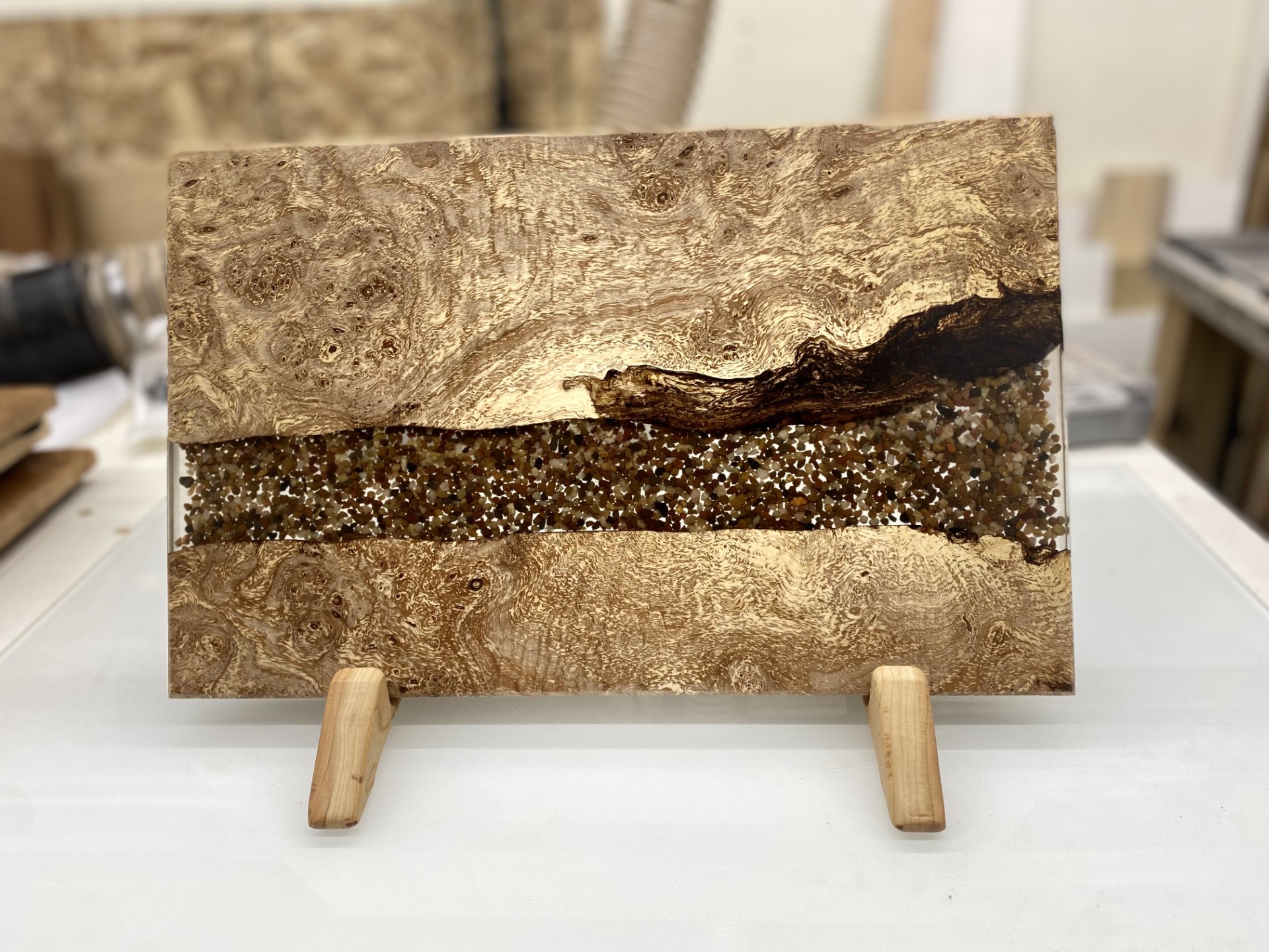 River Rock Serving Board