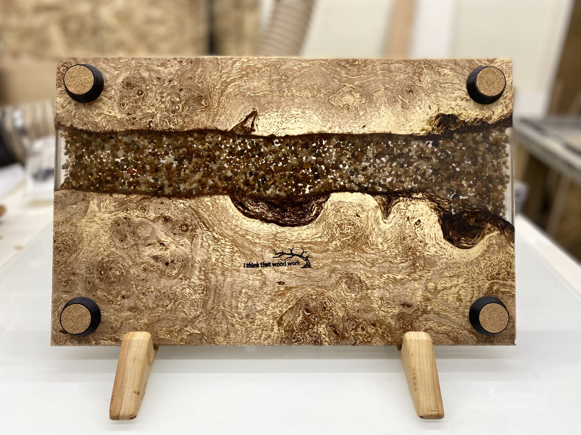 River Rock Serving Board