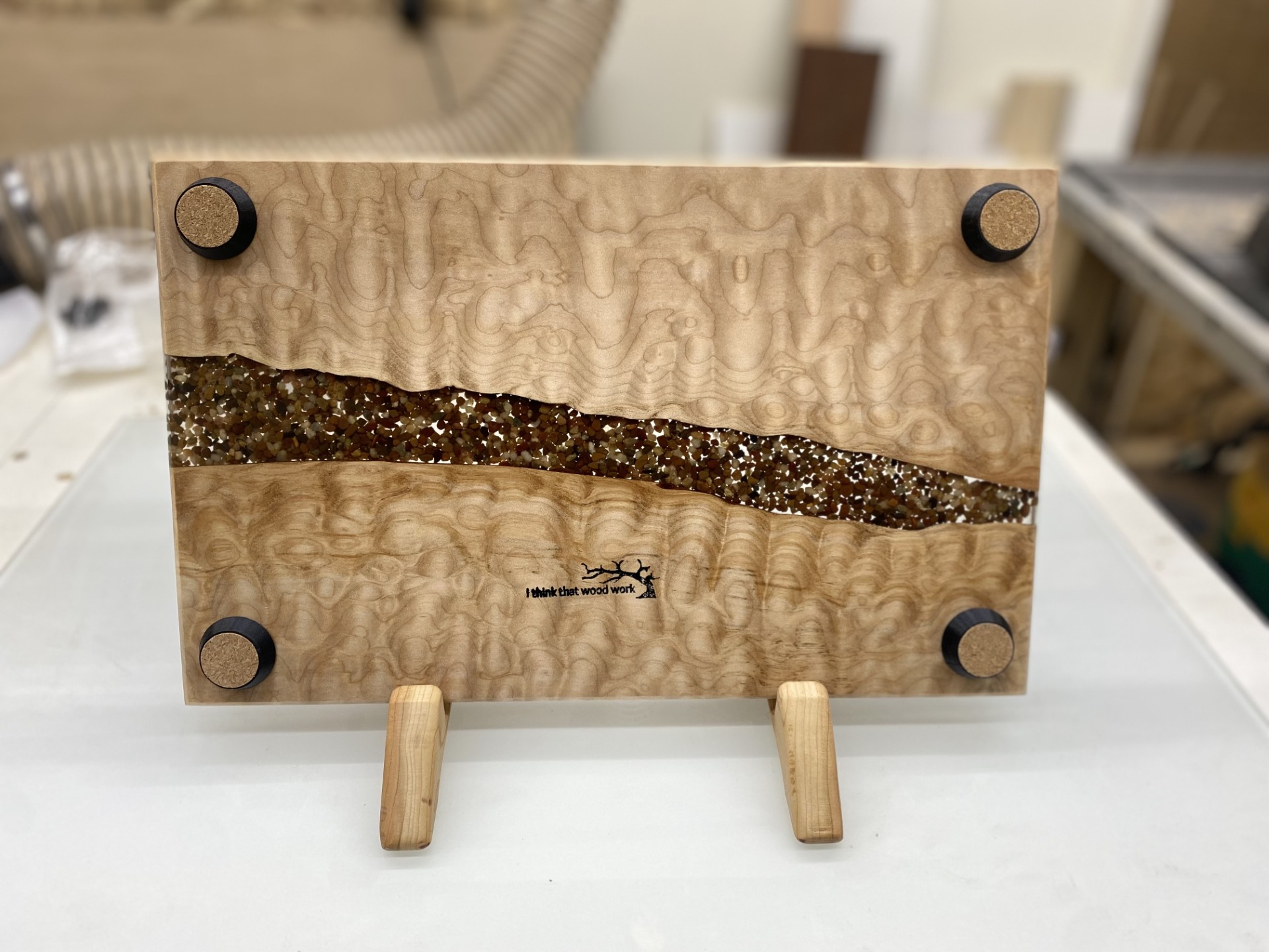 River Rock Serving Board