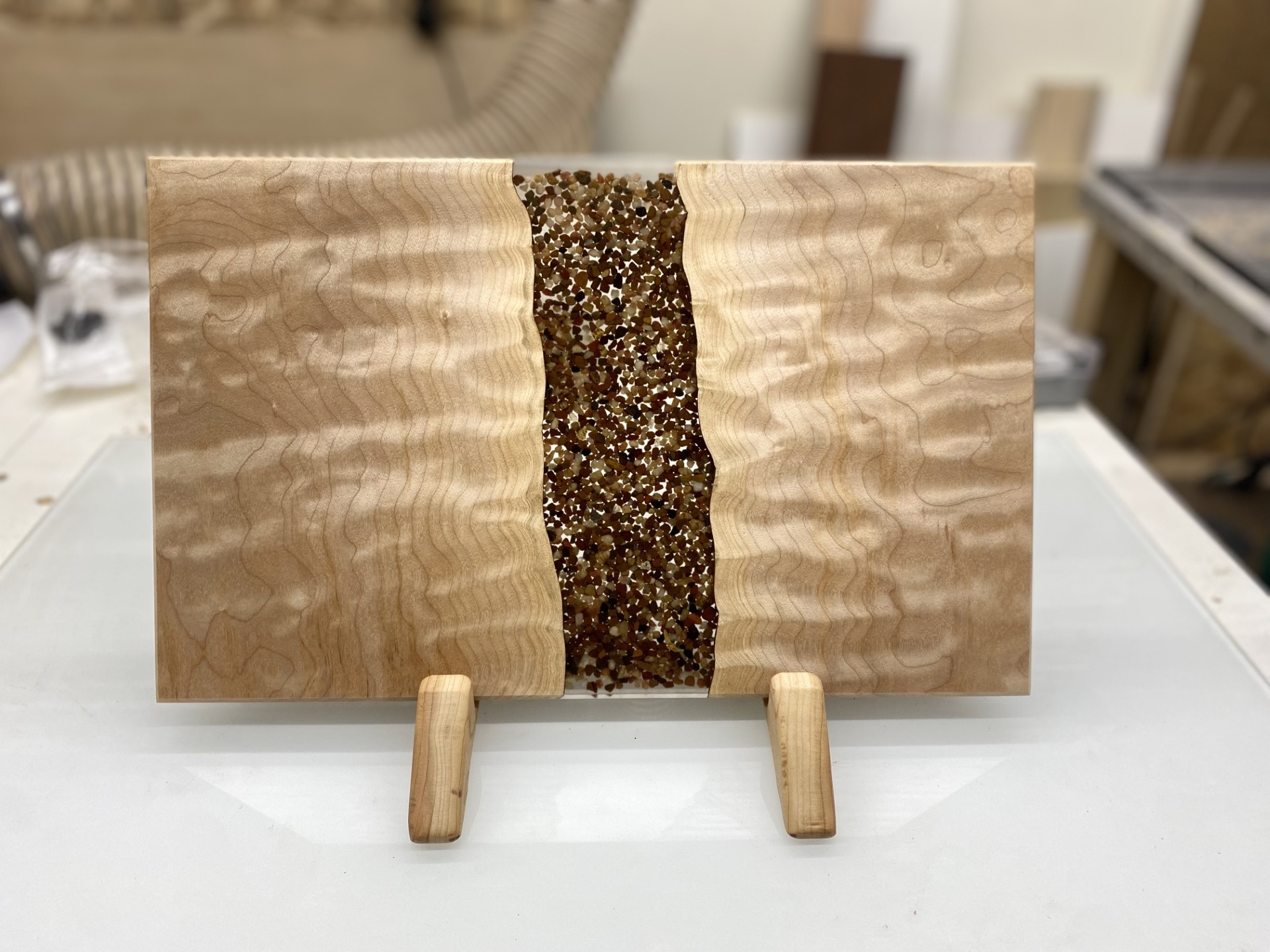 River Rock Serving Board