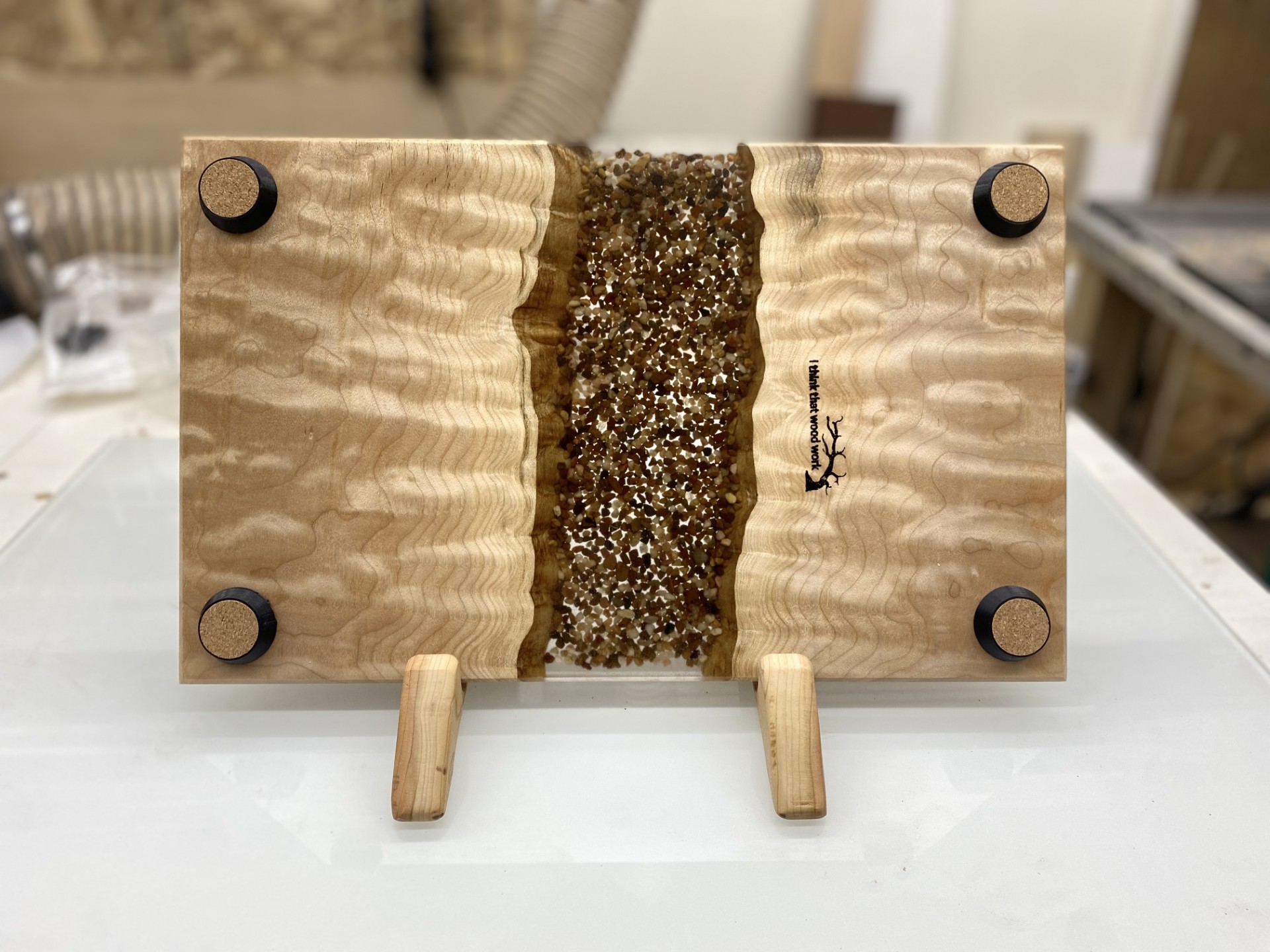 River Rock Serving Board